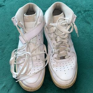 Nike Air White High Top Sneakers Athletic Shoes- Size 12.5